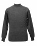 Men pure wool sweater plain light weight grey